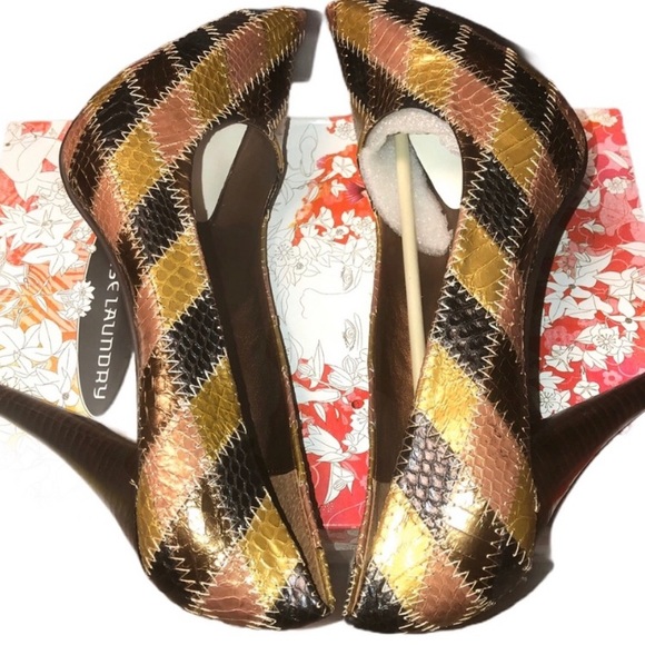 New Chinese Laundry Ready Patchwork Heels - Picture 9 of 9